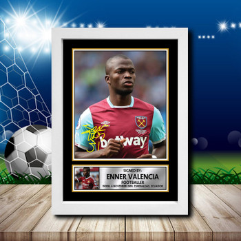 Enner Valencia 2 Signed Autographed Footballers Star Poster Print Framed Merch Gift Enner Valencia 2 Signed Autographed Footballers Star Poster Print Framed Merch Gift