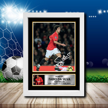 Fabio Da Silva 2 Signed Autographed Footballers Star Poster Print Framed Merch Gift Fabio Da Silva 2 Signed Autographed Footballers Star Poster Print Framed Merch Gift