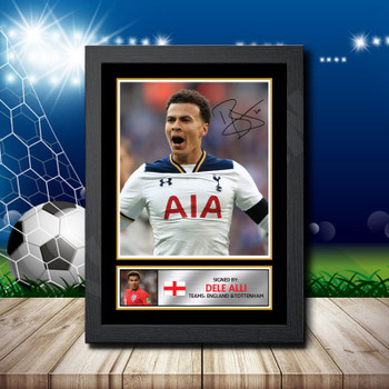 Dele Alli Signed Autographed Footballers Star Poster Print Framed Merch Gift Dele Alli Signed Autographed Footballers Star Poster Print Framed Merch Gift
