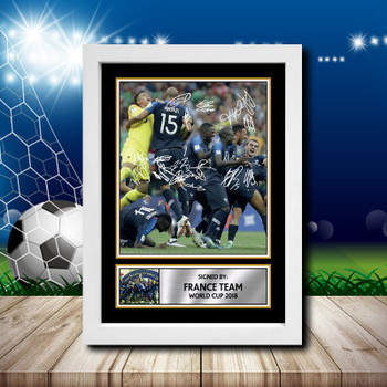 France Team World Cup 2018 2 Signed Autographed Footballers Star Poster Print Framed Merch Gift France Team World Cup 2018 2 Signed Autographed Footballers Star Poster Print Framed Merch Gift