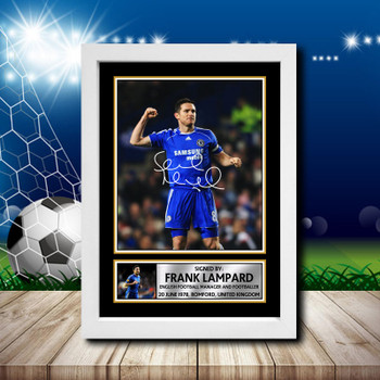 Frank Lampard 2 Signed Autographed Footballers Star Poster Print Framed Merch Gift
