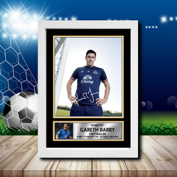 Gareth Barry Signed Autographed Footballers Star Poster Print Framed Merch Gift Gareth Barry Signed Autographed Footballers Star Poster Print Framed Merch Gift