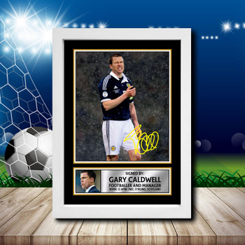 Gary Caldwel Signed Autographed Footballers Star Poster Print Framed Merch Gift Gary Caldwel Signed Autographed Footballers Star Poster Print Framed Merch Gift