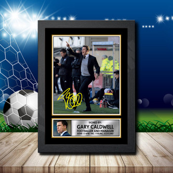 Gary Caldwel 2 Signed Autographed Footballers Star Poster Print Framed Merch Gift