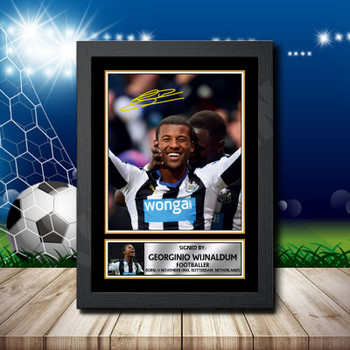 Georginio Wijnaldum 1 Signed Autographed Footballers Star Poster Print Framed Merch Gift