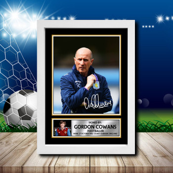 Gordon Cowans 2 Signed Autographed Footballers Star Poster Print Framed Merch Gift Gordon Cowans 2 Signed Autographed Footballers Star Poster Print Framed Merch Gift
