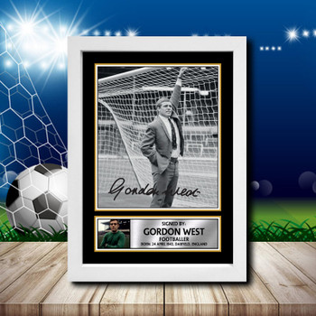 Gordon West Signed Autographed Footballers Star Poster Print Framed Merch Gift Gordon West Signed Autographed Footballers Star Poster Print Framed Merch Gift