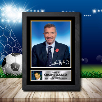 Graeme Souness 2 Signed Autographed Footballers Star Poster Print Framed Merch Gift