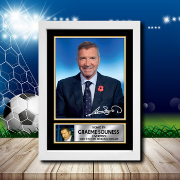 Graeme Souness 2 Signed Autographed Footballers Star Poster Print Framed Merch Gift Graeme Souness 2 Signed Autographed Footballers Star Poster Print Framed Merch Gift