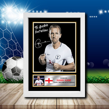 Harry Kane Signed Autographed Footballers Star Poster Print Framed Merch Gift Harry Kane Signed Autographed Footballers Star Poster Print Framed Merch Gift