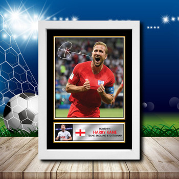 Harry Kane 5 Signed Autographed Footballers Star Poster Print Framed Merch Gift Harry Kane 5 Signed Autographed Footballers Star Poster Print Framed Merch Gift