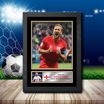 Harry Kane 5 Signed Autographed Footballers Star Poster Print Framed Merch Gift Harry Kane 5 Signed Autographed Footballers Star Poster Print Framed Merch Gift