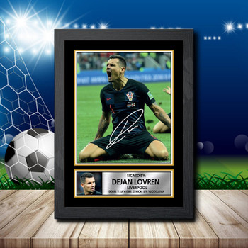 Dejan Lovren 2 Signed Autographed Footballers Star Poster Print Framed Merch Gift Dejan Lovren 2 Signed Autographed Footballers Star Poster Print Framed Merch Gift