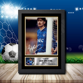 Ian Snodin Signed Autographed Footballers Star Poster Print Framed Merch Gift