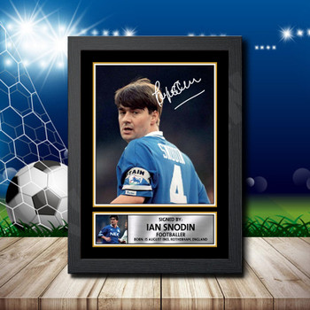 Ian Snodin 2 Signed Autographed Footballers Star Poster Print Framed Merch Gift