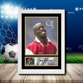 Ian Wright Signed Autographed Footballers Star Poster Print Framed Merch Gift Ian Wright Signed Autographed Footballers Star Poster Print Framed Merch Gift