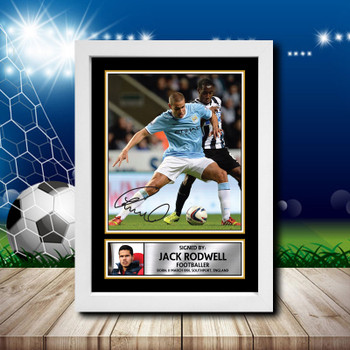 Jack Rodwell 2 Signed Autographed Footballers Star Poster Print Framed Merch Gift Jack Rodwell 2 Signed Autographed Footballers Star Poster Print Framed Merch Gift