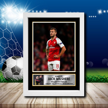 Jack Wilshere 1 Signed Autographed Footballers Star Poster Print Framed Merch Gift Jack Wilshere 1 Signed Autographed Footballers Star Poster Print Framed Merch Gift