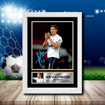 Jan Vertonghen 2 2 Signed Autographed Footballers Star Poster Print Framed Merch Gift Jan Vertonghen 2 2 Signed Autographed Footballers Star Poster Print Framed Merch Gift