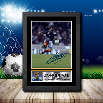 Jean Pierre Papin Signed Autographed Footballers Star Poster Print Framed Merch Gift Jean Pierre Papin Signed Autographed Footballers Star Poster Print Framed Merch Gift