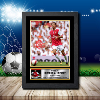 Jeremie Aliadiere Signed Autographed Footballers Star Poster Print Framed Merch Gift Jeremie Aliadiere Signed Autographed Footballers Star Poster Print Framed Merch Gift