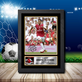 Jeremie Aliadiere 2 Signed Autographed Footballers Star Poster Print Framed Merch Gift Jeremie Aliadiere 2 Signed Autographed Footballers Star Poster Print Framed Merch Gift