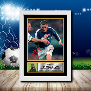 Jim Magilton Signed Autographed Footballers Star Poster Print Framed Merch Gift Jim Magilton Signed Autographed Footballers Star Poster Print Framed Merch Gift
