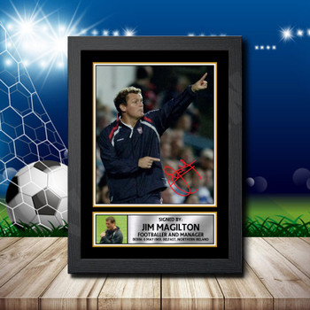 Jim Magilton 2 Signed Autographed Footballers Star Poster Print Framed Merch Gift Jim Magilton 2 Signed Autographed Footballers Star Poster Print Framed Merch Gift