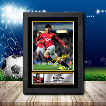 Ji-Sung 1 Signed Autographed Footballers Star Poster Print Framed Merch Gift