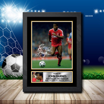 John Barnes 1 Signed Autographed Footballers Star Poster Print Framed Merch Gift John Barnes 1 Signed Autographed Footballers Star Poster Print Framed Merch Gift