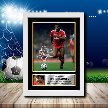 John Barnes 1 Signed Autographed Footballers Star Poster Print Framed Merch Gift John Barnes 1 Signed Autographed Footballers Star Poster Print Framed Merch Gift