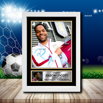 Joleon Lescott 2 Signed Autographed Footballers Star Poster Print Framed Merch Gift Joleon Lescott 2 Signed Autographed Footballers Star Poster Print Framed Merch Gift