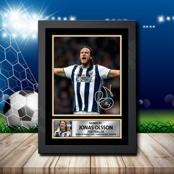 Jonas Olsson Signed Autographed Footballers Star Poster Print Framed Merch Gift
