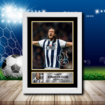 Jonas Olsson Signed Autographed Footballers Star Poster Print Framed Merch Gift