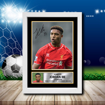Jordan Ibe 2 Signed Autographed Footballers Star Poster Print Framed Merch Gift Jordan Ibe 2 Signed Autographed Footballers Star Poster Print Framed Merch Gift