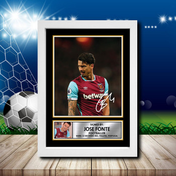 Jose Fonte 2 Signed Autographed Footballers Star Poster Print Framed Merch Gift