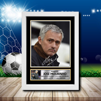 Jose Mourinho 1 Signed Autographed Footballers Star Poster Print Framed Merch Gift