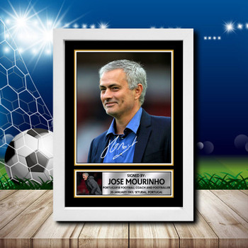 Jose Mourinho 2 Signed Autographed Footballers Star Poster Print Framed Merch Gift