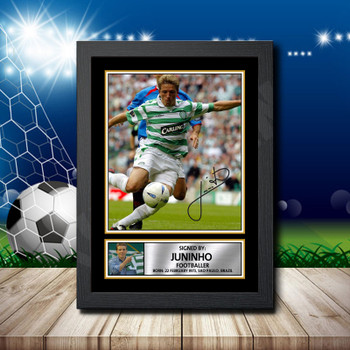 Juninho Signed Autographed Footballers Star Poster Print Framed Merch Gift Juninho Signed Autographed Footballers Star Poster Print Framed Merch Gift