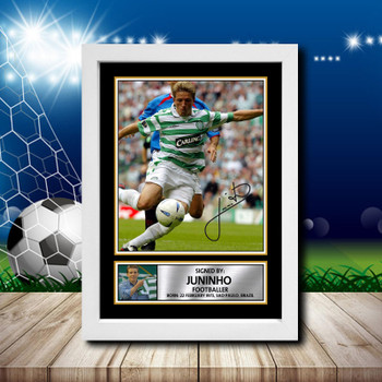 Juninho Signed Autographed Footballers Star Poster Print Framed Merch Gift Juninho Signed Autographed Footballers Star Poster Print Framed Merch Gift