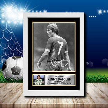 Kenny Dalglish Signed Autographed Footballers Star Poster Print Framed Merch Gift Kenny Dalglish Signed Autographed Footballers Star Poster Print Framed Merch Gift