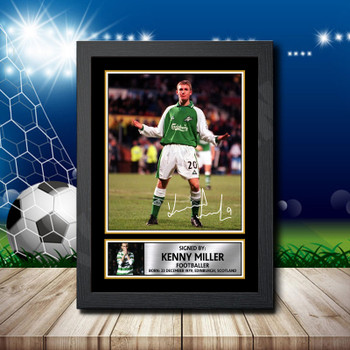Kenny Miller 2 Signed Autographed Footballers Star Poster Print Framed Merch Gift Kenny Miller 2 Signed Autographed Footballers Star Poster Print Framed Merch Gift