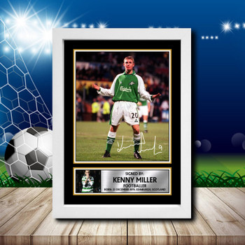 Kenny Miller 2 Signed Autographed Footballers Star Poster Print Framed Merch Gift Kenny Miller 2 Signed Autographed Footballers Star Poster Print Framed Merch Gift