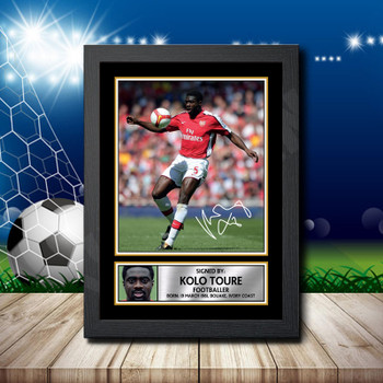 Kolo Toure 1 Signed Autographed Footballers Star Poster Print Framed Merch Gift Kolo Toure 1 Signed Autographed Footballers Star Poster Print Framed Merch Gift