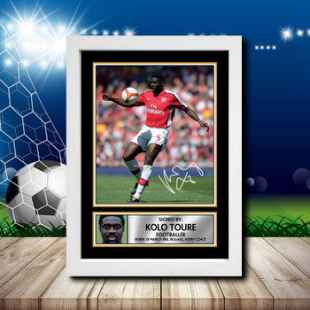 Kolo Toure 1 Signed Autographed Footballers Star Poster Print Framed Merch Gift Kolo Toure 1 Signed Autographed Footballers Star Poster Print Framed Merch Gift