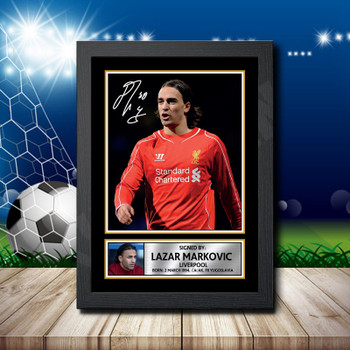 Lazar Markovic 2 Signed Autographed Footballers Star Poster Print Framed Merch Gift Lazar Markovic 2 Signed Autographed Footballers Star Poster Print Framed Merch Gift