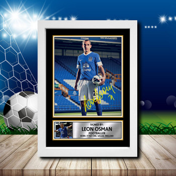 Leon Osman Signed Autographed Footballers Star Poster Print Framed Merch Gift Leon Osman Signed Autographed Footballers Star Poster Print Framed Merch Gift
