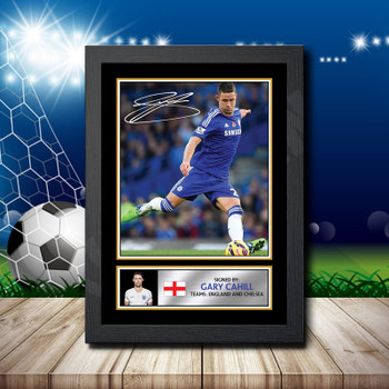 Gary Cahill Signed Autographed Footballers Star Poster Print Framed Merch Gift Gary Cahill Signed Autographed Footballers Star Poster Print Framed Merch Gift
