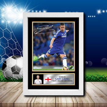 Gary Cahill Signed Autographed Footballers Star Poster Print Framed Merch Gift Gary Cahill Signed Autographed Footballers Star Poster Print Framed Merch Gift