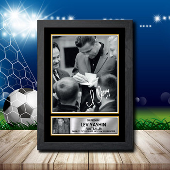 Lev Yashin 1 Signed Autographed Footballers Star Poster Print Framed Merch Gift Lev Yashin 1 Signed Autographed Footballers Star Poster Print Framed Merch Gift